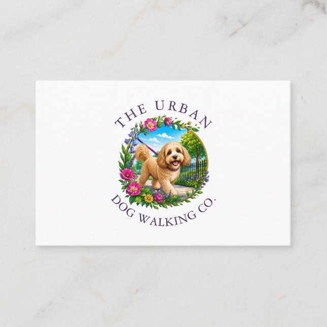 Cockapoo-Hundebetreuung Individuelle Visitenkarte (Vorderseite)