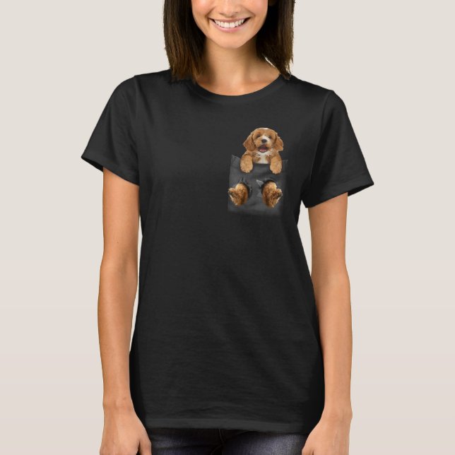 Cockapoo im Pocket Dog Girls Shirt (Vorderseite)