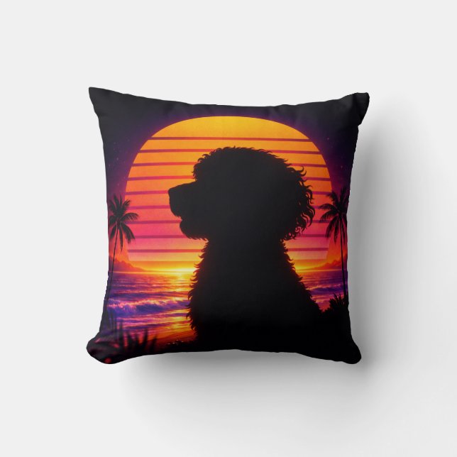 Cockapoo Kissen - Retro Geschenk für Cockapoo-Hund (Vorderseite)
