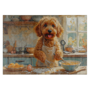 Cockapoo Kochen in der Küche Schneidebrett