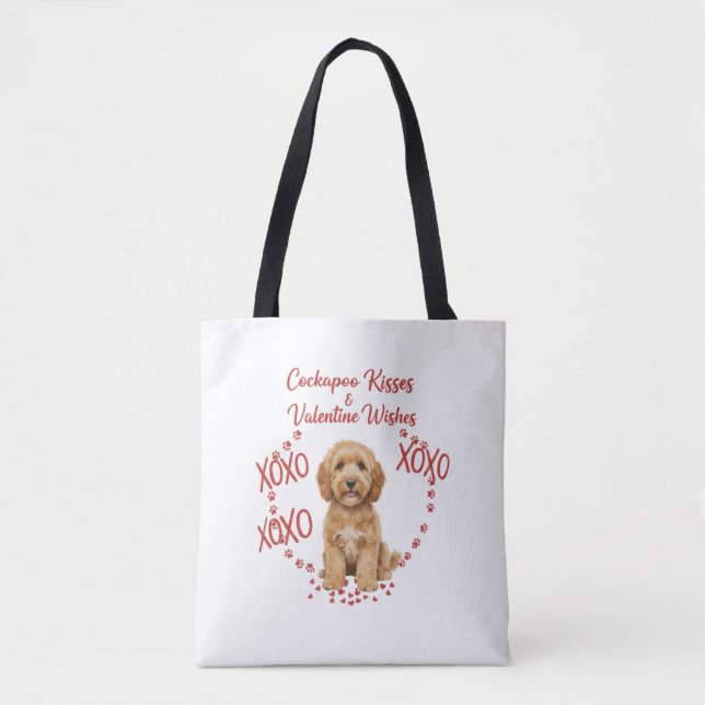 Cockapoo Küsse und Valentinstagswünsche Hundeliebh (Vorderseite)