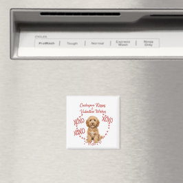 Cockapoo Küsse und Valentinstagswünsche Hundeliebh Magnet
