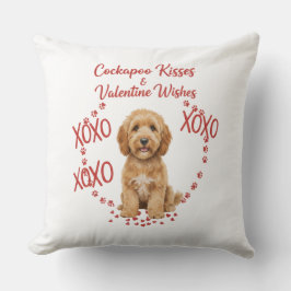 Cockapoo Küsse zum Valentinstag für Hunde Liebhabe Kissen