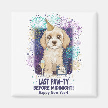 Cockapoo Letzte Pfoten-Party 2026! Frohes Neues Ja