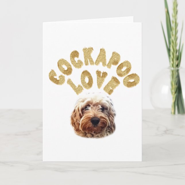Cockapoo Liebe Feiertagskarte (Vorderseite)