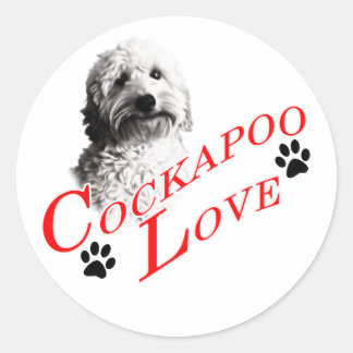 Cockapoo-Liebe Runder Aufkleber