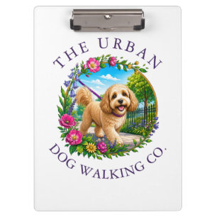 Cockapoo-Logo für Hundetrainer und Gassigeher Klemmbrett