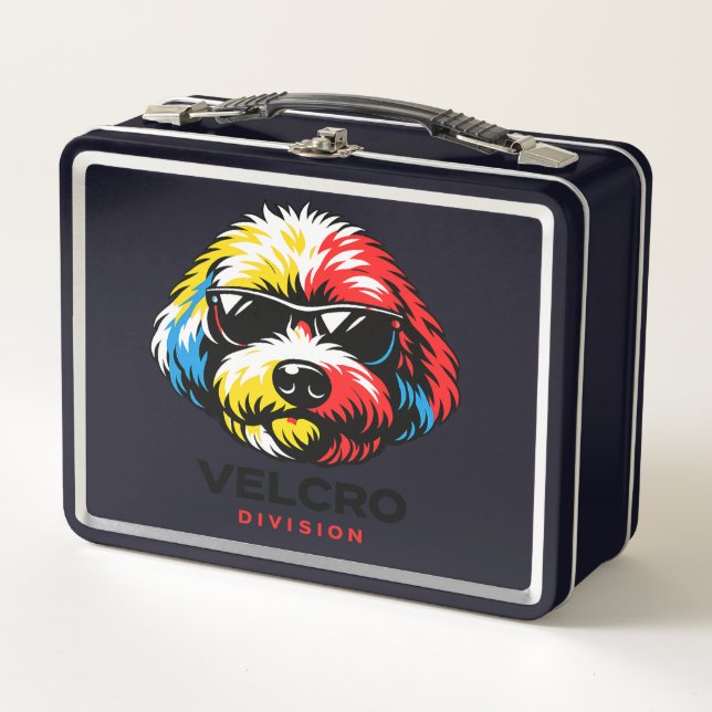 Cockapoo-Lunchbox Buntes Hundegeschenk Metall Brotdose (Vorderseite)