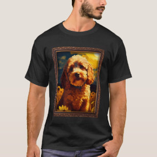 Cockapoo Malerei Sonnenblumen Blume Mama T-Shirt