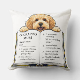 Cockapoo-Mama-Definition Geschenk | Lustiges Hunde Kissen