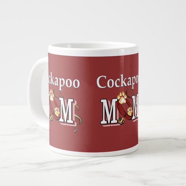 Cockapoo Mama Geschenke Jumbo-Tasse (Vorderseite Links)