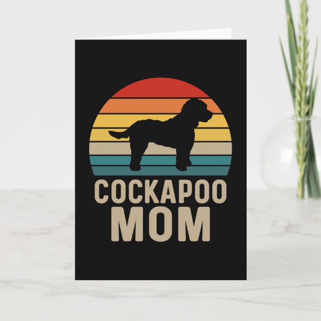 Cockapoo-Mama Karte (Vorderseite)