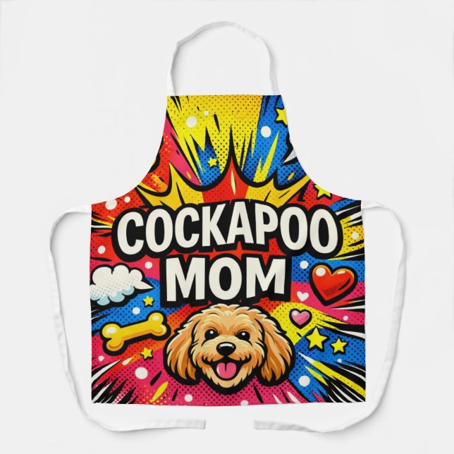 Cockapoo-Mama-Schürze Hunde-Liebhaber-Geschenk Koc Schürze (Vorderseite)