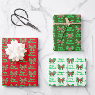 Cockapoo Niedlicher Weihnachtshund & Bow Wrapping Geschenkpapier Set