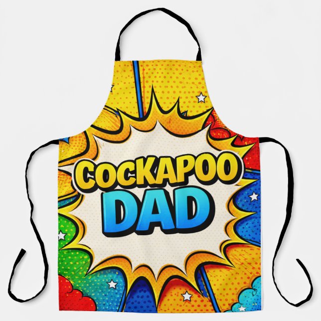 Cockapoo Papa Schürze Lustiges Hunde Koch Geschenk (Vorderseite)