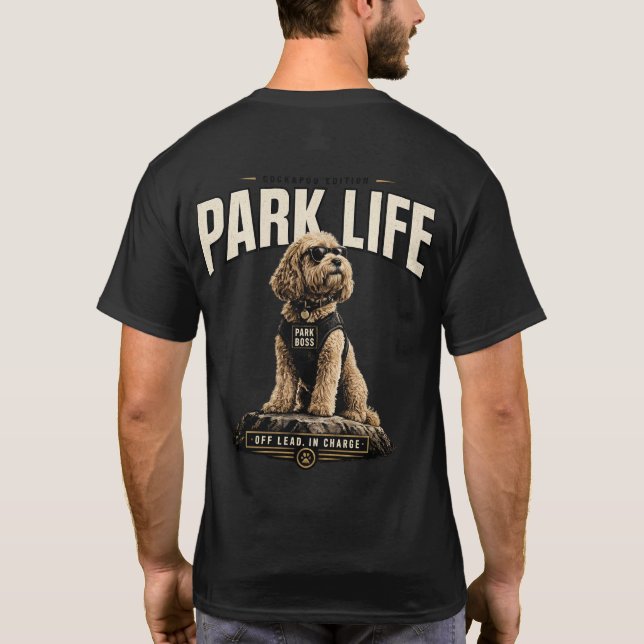 Cockapoo Park Leben Besitzer Geschenk T-Shirt (Rückseite)