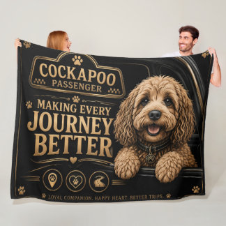 Cockapoo Passenger Blanket Dog Lover Gift Fleecedecke