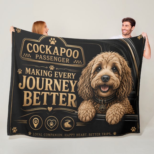 Cockapoo Passenger Blanket Dog Lover Gift Fleecedecke (Beispiel)
