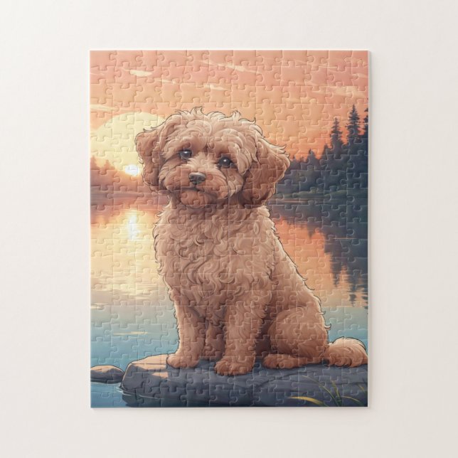 Cockapoo Poodle dog Puzzle (Vertikal)