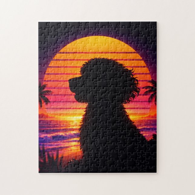 Cockapoo Puzzle - Retro Cockapoo-Hundefan Geschenk (Vertikal)