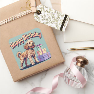 Cockapoo Quadratischer Aufkleber