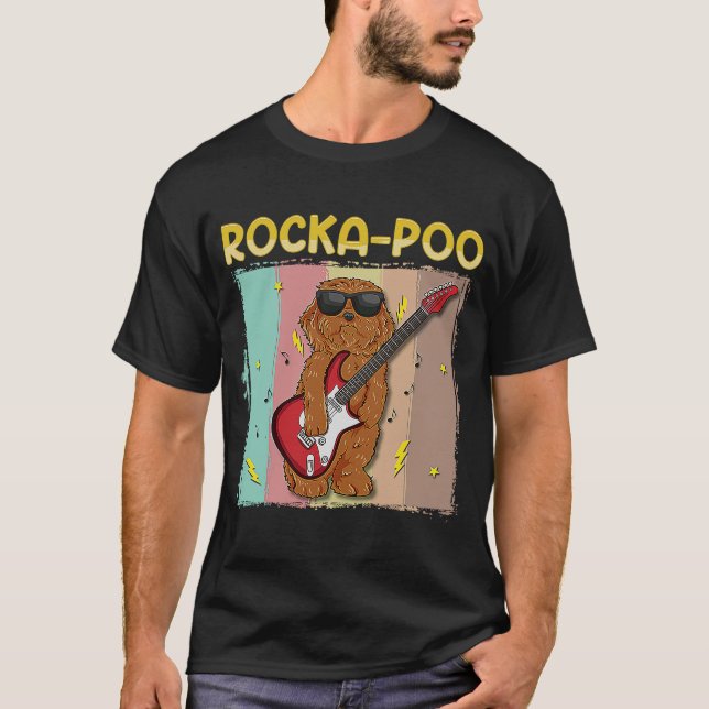 Cockapoo Rockstar Rockstar Poo Dog Blues Master T-Shirt (Vorderseite)