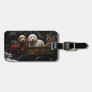 Cockapoo Schneeschlitten Weihnachtsdekoration Gepäckanhänger