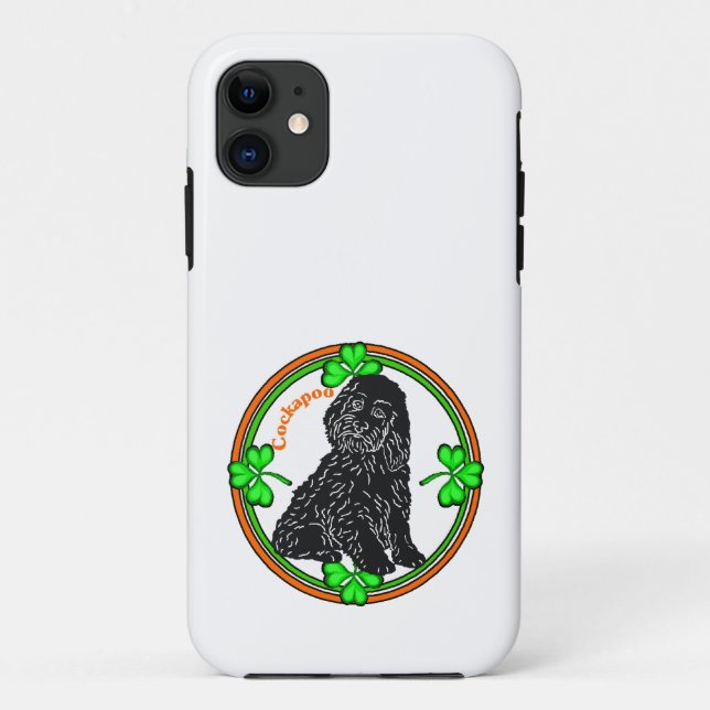 Cockapoo St Patrick's Day Case-Mate iPhone Hülle (Rückseite)