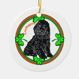 Cockapoo St Patrick's Day Keramikornament