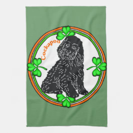 Cockapoo St Patrick's Day Küchentuch