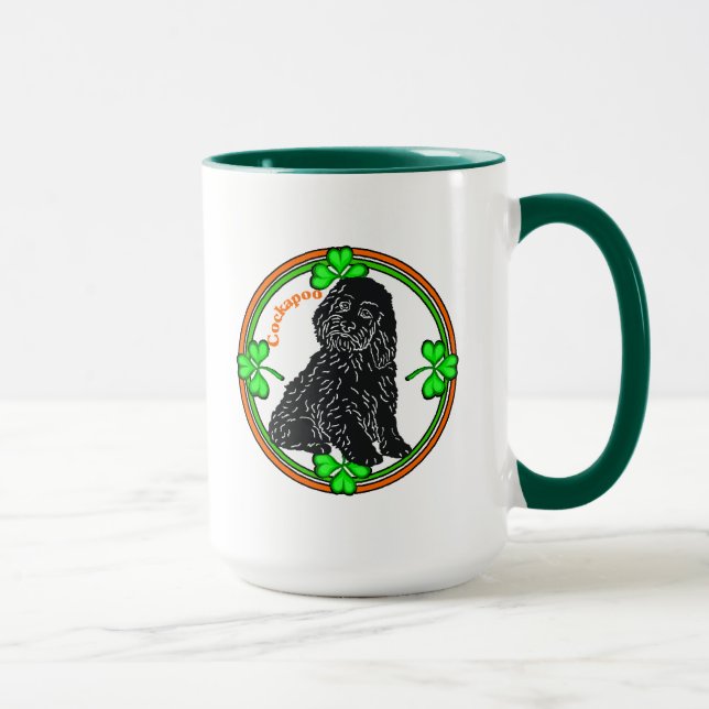 Cockapoo St Patrick's Day Tasse (Rechts)