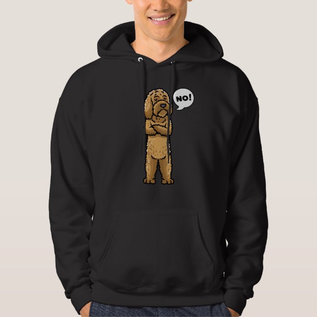 Cockapoo Stubborn Dog Hoodie (Vorderseite)