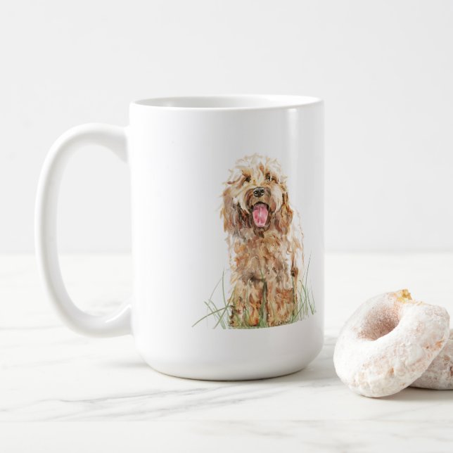 Cockapoo-Tasse, Geschenk für Hundebesitzer, Cockap Kaffeetasse (Mit Donut)