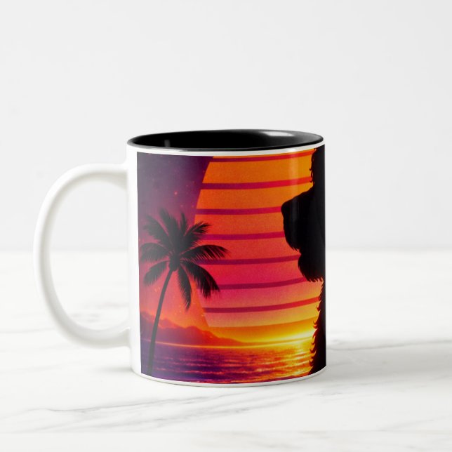 Cockapoo-Tasse - Retro-Geschenk für Cockapoo-Hunde Zweifarbige Tasse (Links)