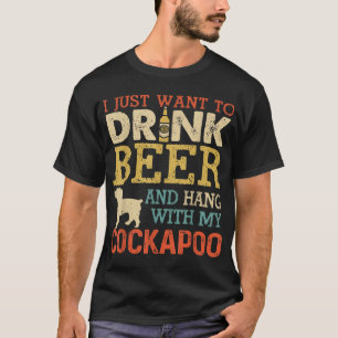 Cockapoo Vater Drink Bier Hang mit Hund Funny Men T-Shirt