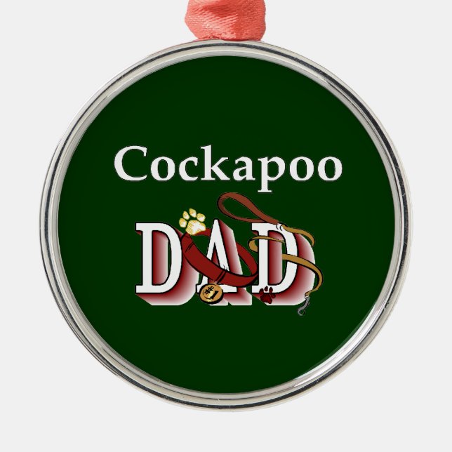Cockapoo VATER Ornament Aus Metall (Vorne)