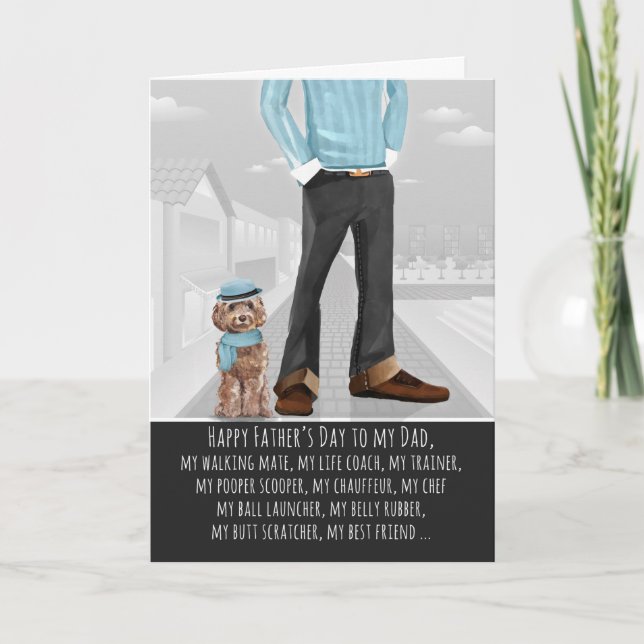 Cockapoo vom Tag des Hundes Karte (Vorderseite)