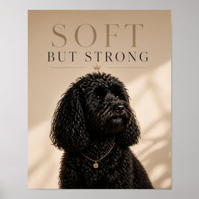 Cockapoo Weich Aber Stark Wandkunst Druck Poster (Vorne)