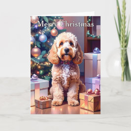 Cockapoo Weihnachten Karte