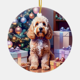 Cockapoo Weihnachten Keramik Ornament