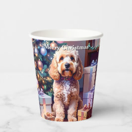 Cockapoo Weihnachten Pappbecher