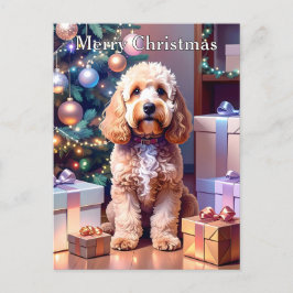 Cockapoo Weihnachten Postkarte