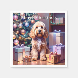 Cockapoo Weihnachten Serviette