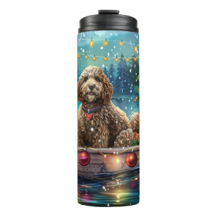 Cockapoo Weihnachtliche Reise Thermosbecher