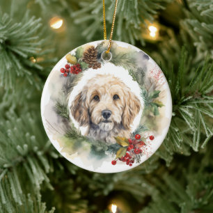 Cockapoo Weihnachtsfeier Festliche Jungfrau Keramik Ornament