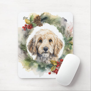 Cockapoo Weihnachtsfeier Festliche Jungfrau Mousepad