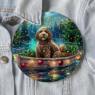 Cockapoo Weihnachtsfest Reise Button