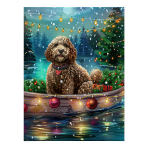 Cockapoo Weihnachtsfest Reise Poster