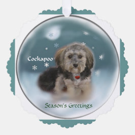 Cockapoo Weihnachtsgeschenke Ornament Karte