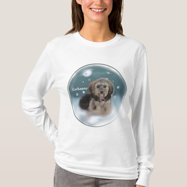 Cockapoo Weihnachtsgeschenke T-Shirt (Vorderseite)